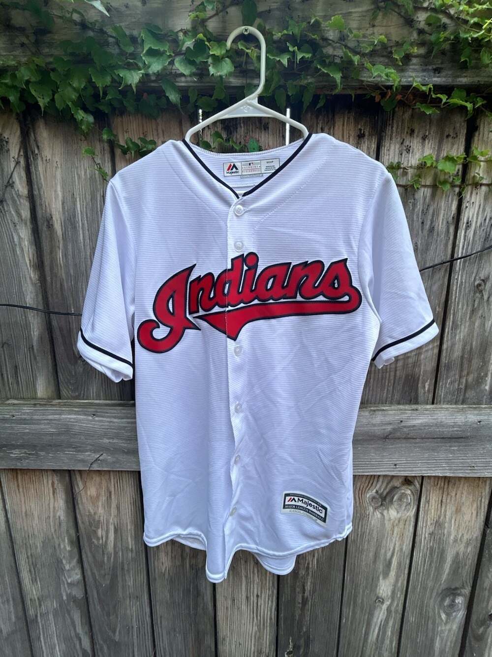 Majestic Francisco Lindor 12 Cleveland Indians White Baseball Jersey Size Small